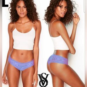NWT Victoria’s Secret  Sheer Lace Lavender Cheeky Panty size S